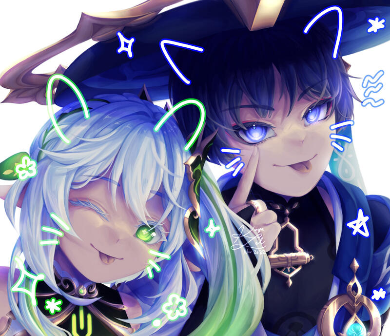 Nahida and Wanderer - Genshin Impact